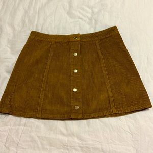 Brown corduroy skirt